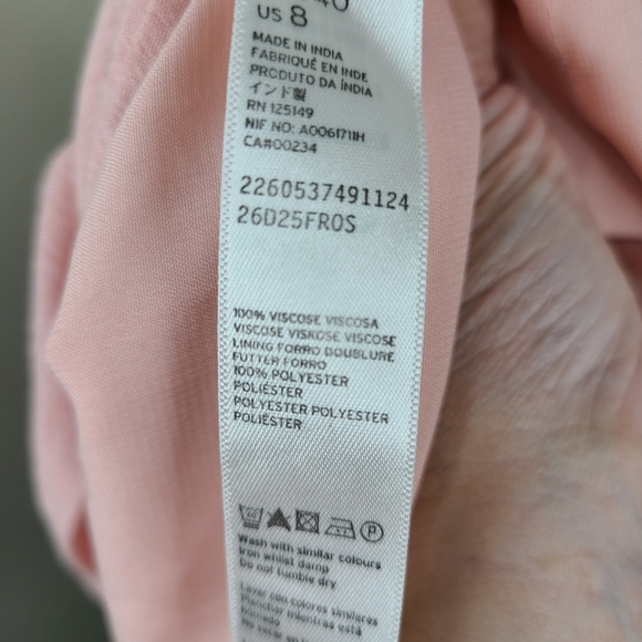 Topshop Petites light pink top overlay dress w/cutout back detail. Size 8 petite - Picture 13 of 14